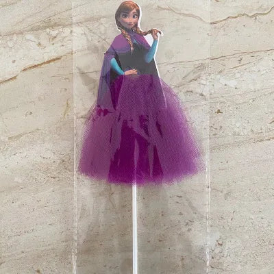 1 lote –  Bolo da Princesa Frozen Elsa e Anna, Enfeite para Cupcake, Bandeirinha para Bolo, Decoração de Festa de Aniversário para Meninas