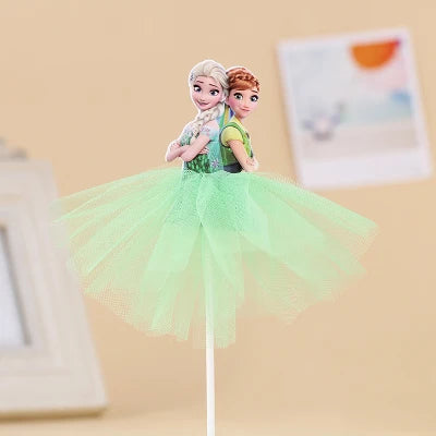 1 lote –  Bolo da Princesa Frozen Elsa e Anna, Enfeite para Cupcake, Bandeirinha para Bolo, Decoração de Festa de Aniversário para Meninas
