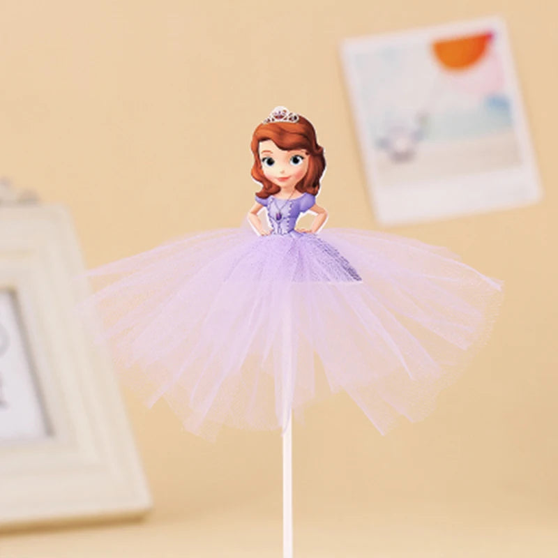 1 lote –  Bolo da Princesa Frozen Elsa e Anna, Enfeite para Cupcake, Bandeirinha para Bolo, Decoração de Festa de Aniversário para Meninas