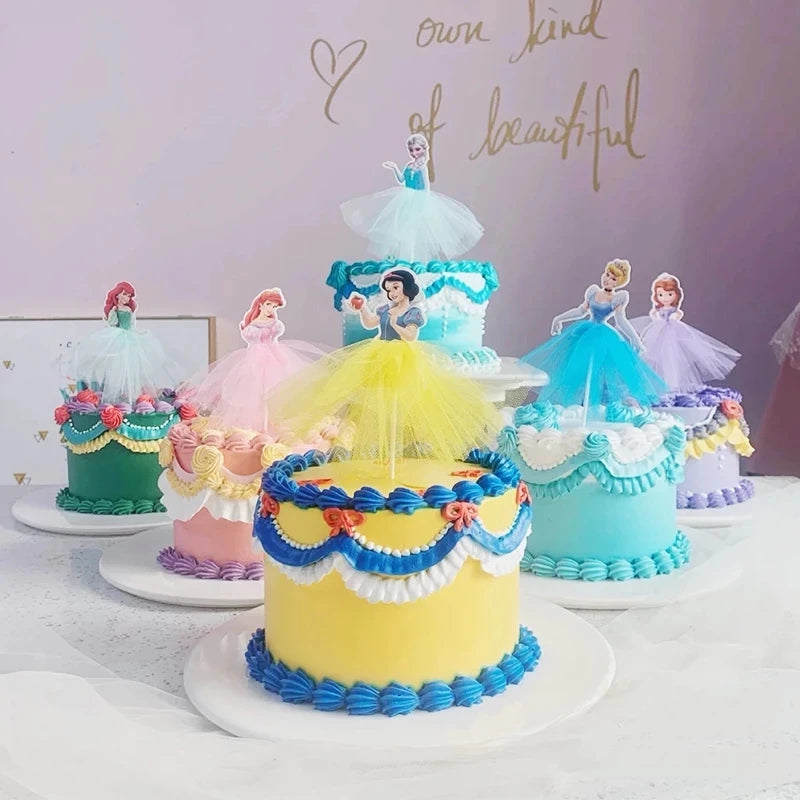1 lote –  Bolo da Princesa Frozen Elsa e Anna, Enfeite para Cupcake, Bandeirinha para Bolo, Decoração de Festa de Aniversário para Meninas