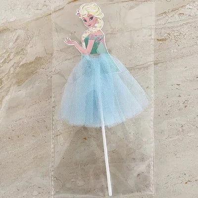 1 lote –  Bolo da Princesa Frozen Elsa e Anna, Enfeite para Cupcake, Bandeirinha para Bolo, Decoração de Festa de Aniversário para Meninas
