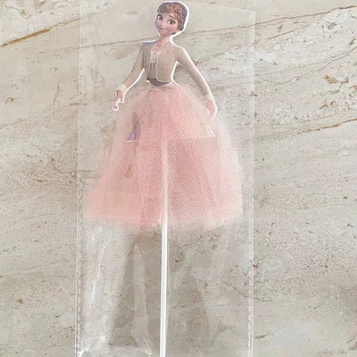 1 lote –  Bolo da Princesa Frozen Elsa e Anna, Enfeite para Cupcake, Bandeirinha para Bolo, Decoração de Festa de Aniversário para Meninas