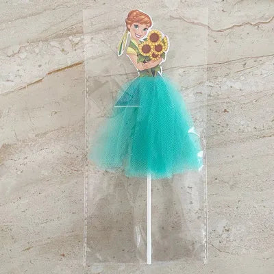 1 lote –  Bolo da Princesa Frozen Elsa e Anna, Enfeite para Cupcake, Bandeirinha para Bolo, Decoração de Festa de Aniversário para Meninas