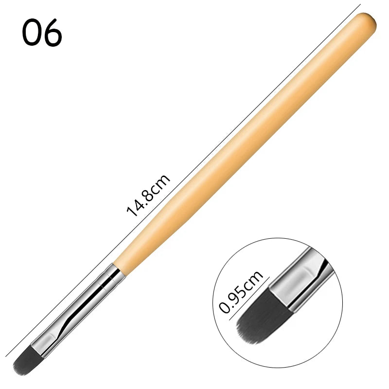 1 a 9 Peças – Pincel para Nail Art – Pontas 3D, Desenhos, Fototerapia, Acrílico, Gel UV, Extensão e Pintura