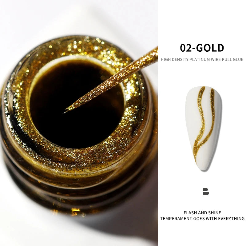 1 Caixa de Gel Metálico Dourado com Efeito Espelho