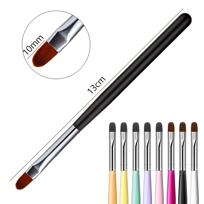 1 a 9 Peças – Pincel para Nail Art – Pontas 3D, Desenhos, Fototerapia, Acrílico, Gel UV, Extensão e Pintura