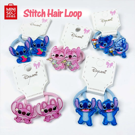 1/5/10 pares de Elásticos de Cabelo Disney Anime Lilo & Stitch