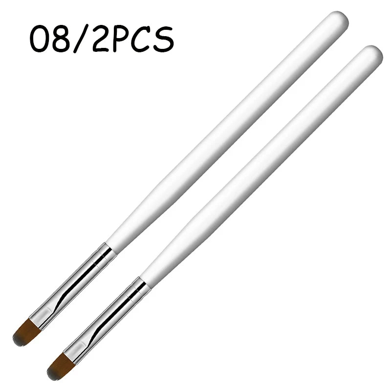 1 a 9 Peças – Pincel para Nail Art – Pontas 3D, Desenhos, Fototerapia, Acrílico, Gel UV, Extensão e Pintura