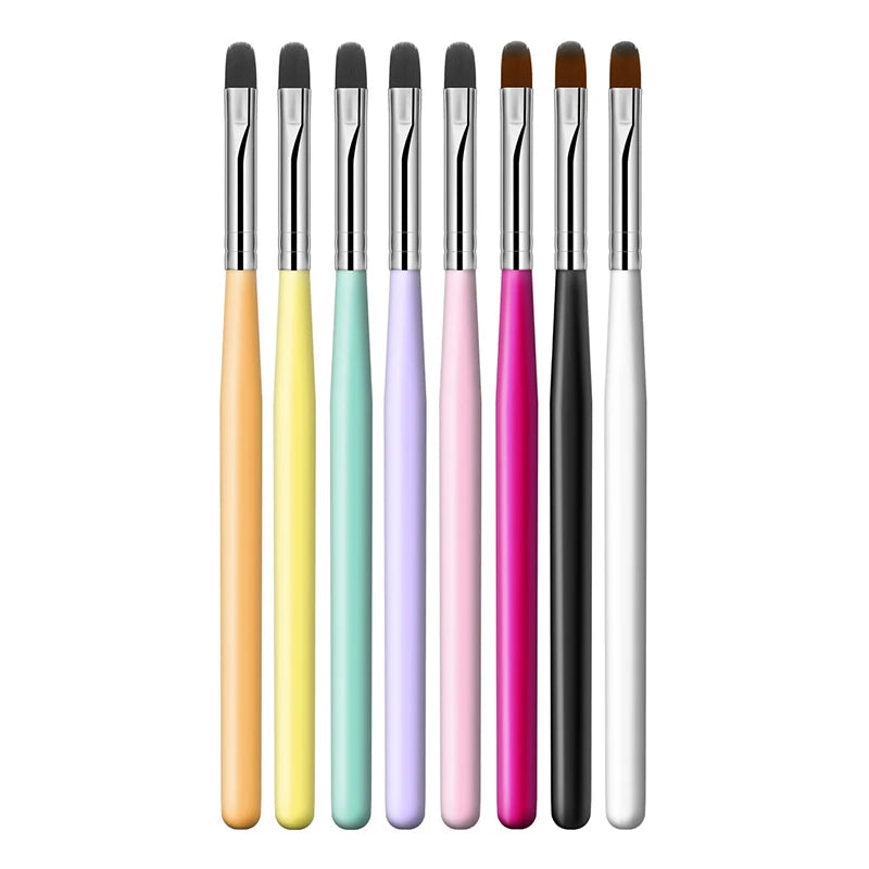 1 a 9 Peças – Pincel para Nail Art – Pontas 3D, Desenhos, Fototerapia, Acrílico, Gel UV, Extensão e Pintura