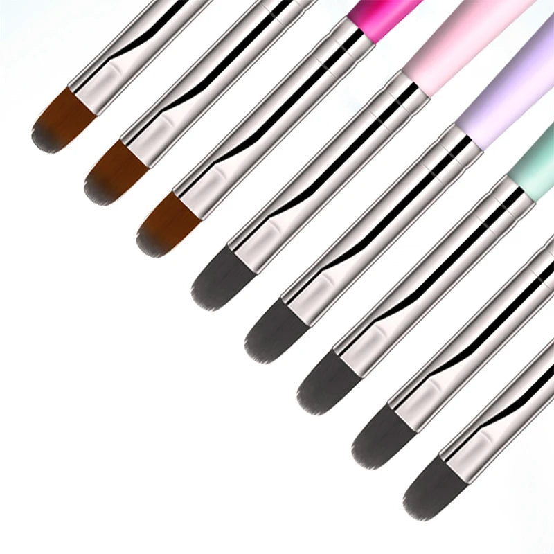 1 a 9 Peças – Pincel para Nail Art – Pontas 3D, Desenhos, Fototerapia, Acrílico, Gel UV, Extensão e Pintura