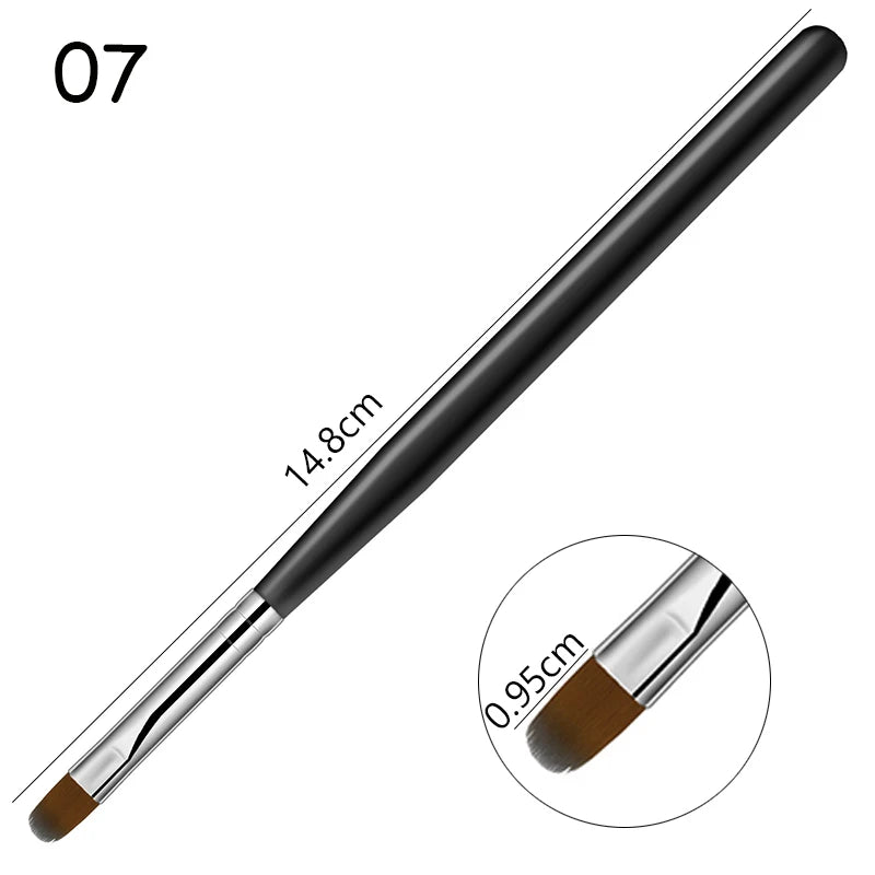 1 a 9 Peças – Pincel para Nail Art – Pontas 3D, Desenhos, Fototerapia, Acrílico, Gel UV, Extensão e Pintura