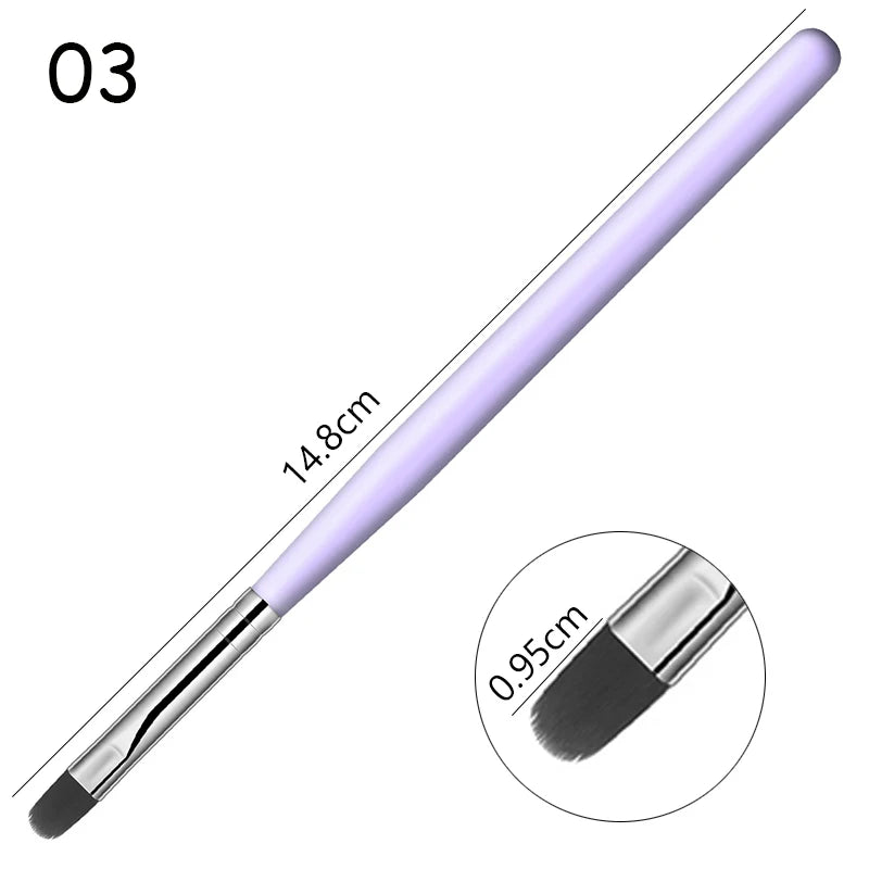 1 a 9 Peças – Pincel para Nail Art – Pontas 3D, Desenhos, Fototerapia, Acrílico, Gel UV, Extensão e Pintura