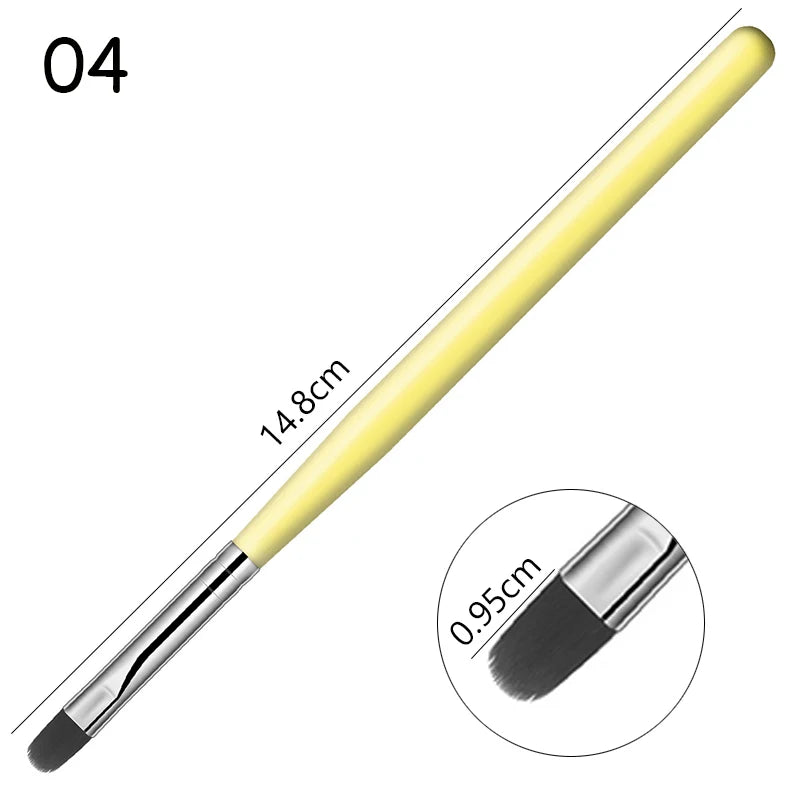 1 a 9 Peças – Pincel para Nail Art – Pontas 3D, Desenhos, Fototerapia, Acrílico, Gel UV, Extensão e Pintura