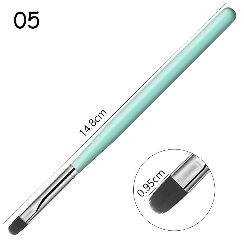 1 a 9 Peças – Pincel para Nail Art – Pontas 3D, Desenhos, Fototerapia, Acrílico, Gel UV, Extensão e Pintura